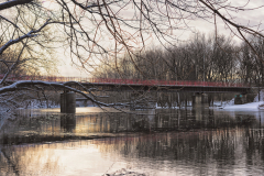 Monon Bridge over White River in Winter