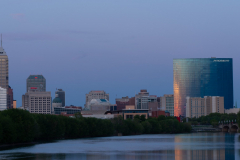 Last Ray of Setting Sun Indianapolis Skyline